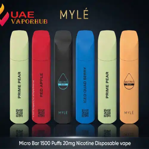 Myle Micro Bar 1500 Puffs 20mg Disposable Vape at UAE Vapor Hub